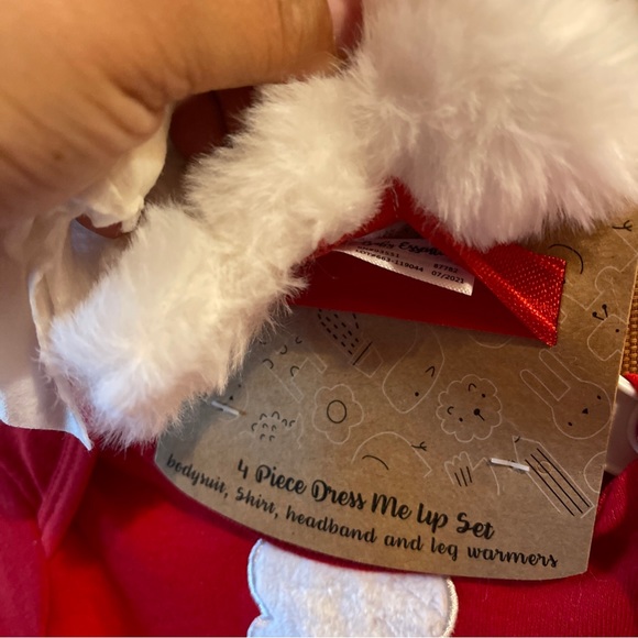 Baby Essentials Santa 4-Piece Bodysuit,tule,Leg Warmers & Headband Size 9 Months - Picture 11 of 17